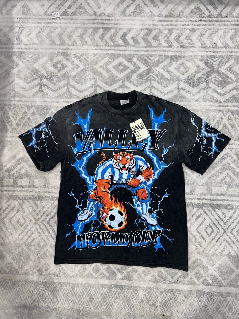 World Cup Black Graphic Soccer Tiger Tee